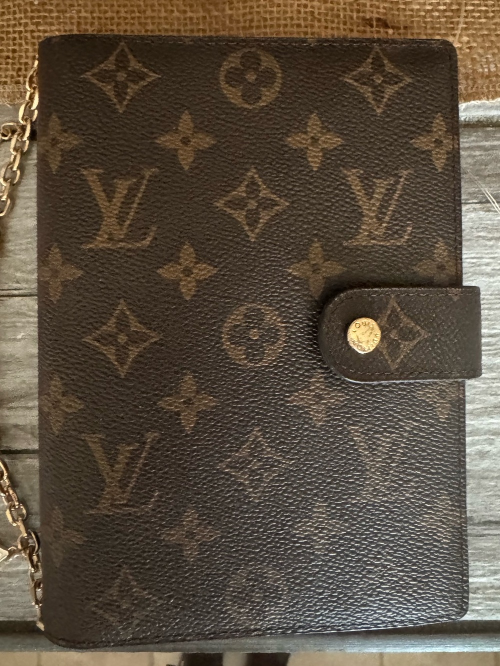 Louis Vuitton Monogram Brown Snap Wallet/planner Organizer